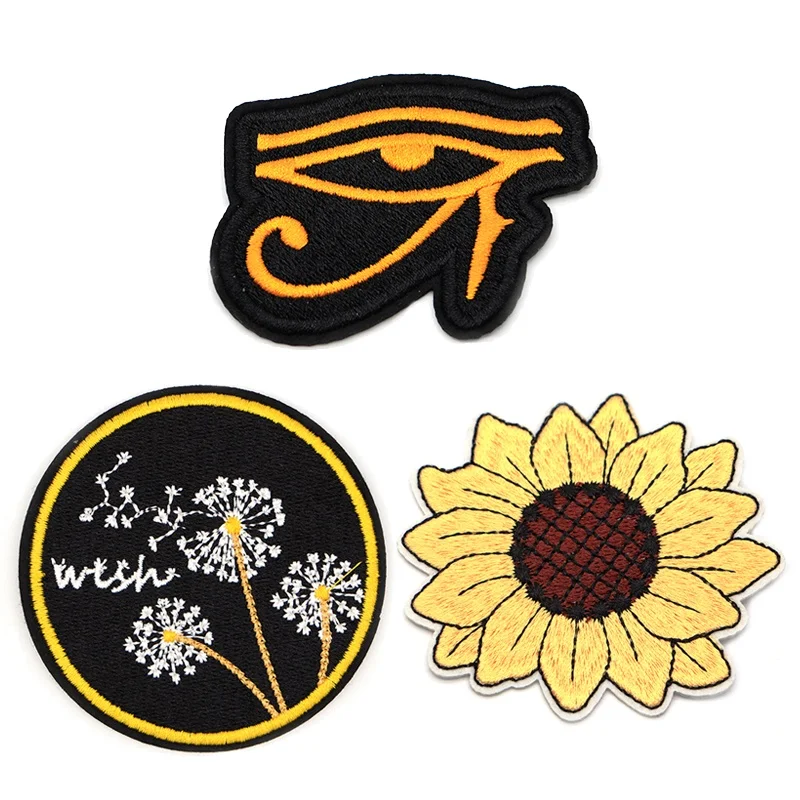 Sewing Embroidery Fabric - 2PCS Eye of Horus Sunflower Wish