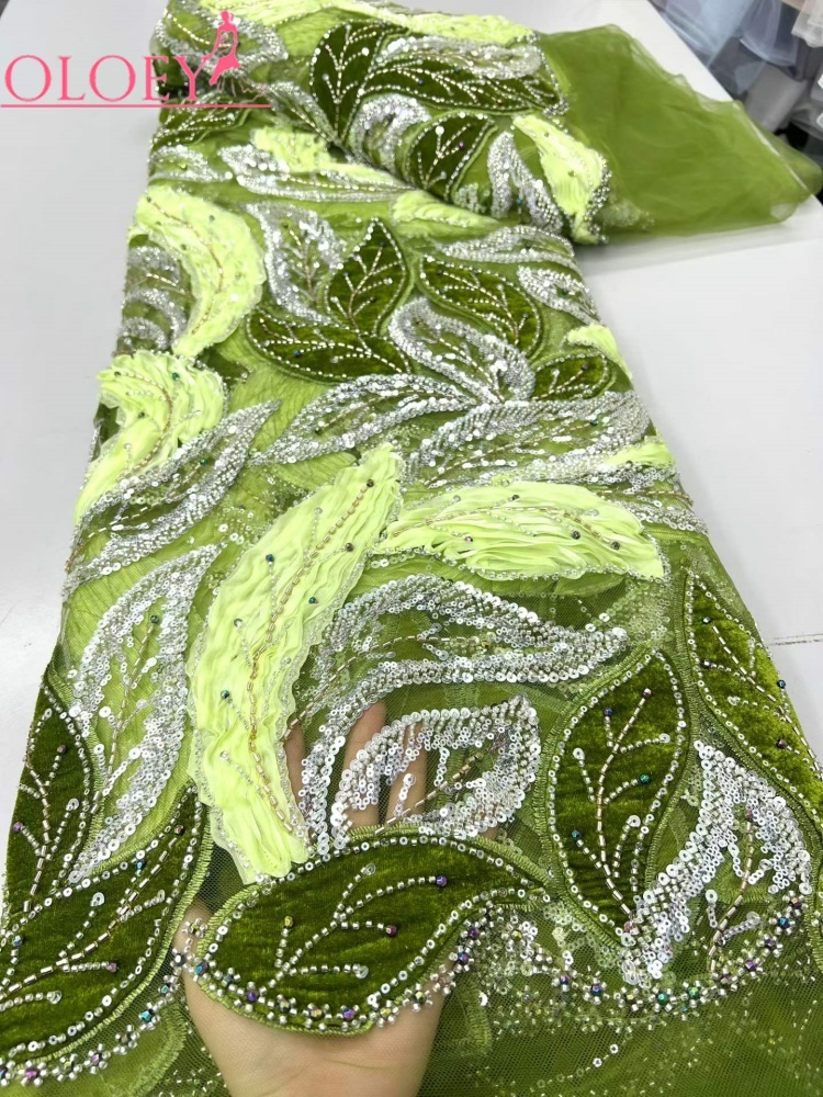 Sewing Velvet Fabric - OLOEY Luxury African Sequins Beaded Velvet