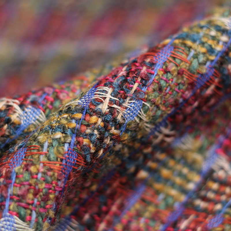 Red/Green Lattice Wool Yarn-Dy - đánh giá và giá Sewing Tweed