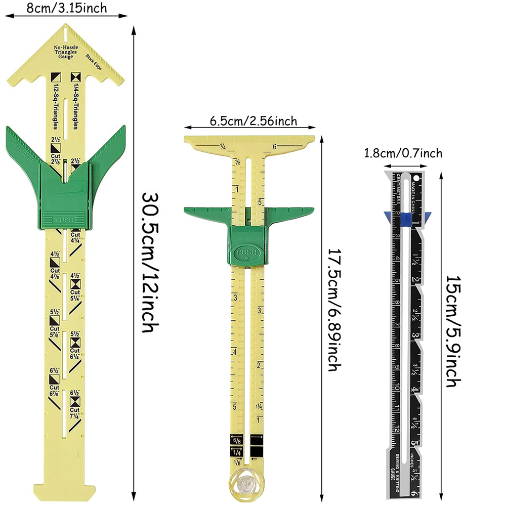 5-in-1 Sliding Gauge Measuring - đánh giá và giá Sewing Gauge Ruler