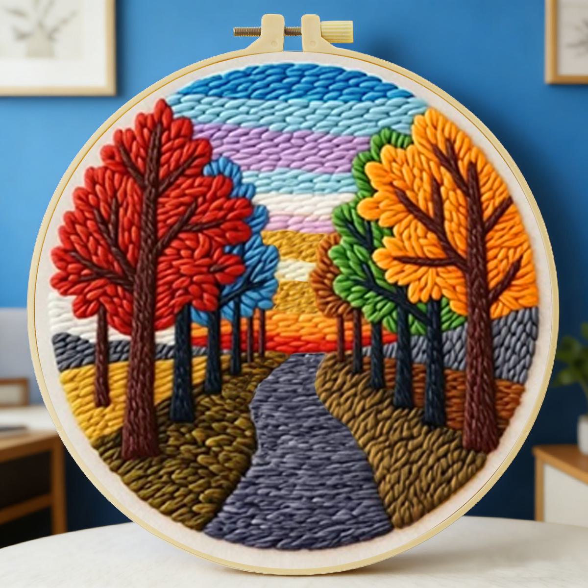 20X20CM/7.87inch Scenery Punch - đánh giá và giá Textile Sewing Kit