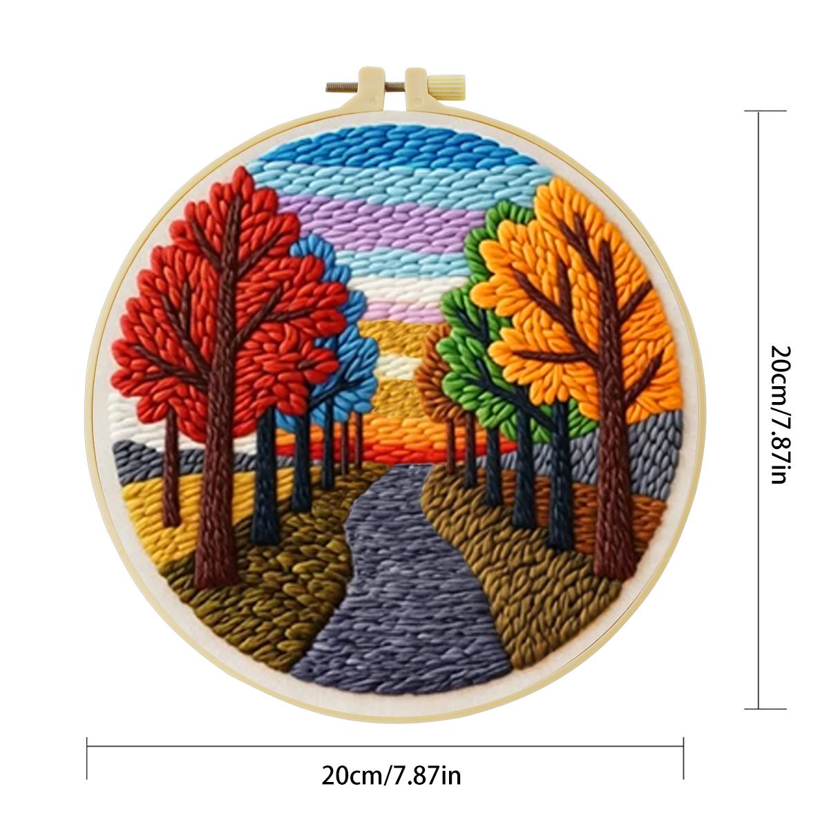 20X20CM/7.87inch Scenery Punch - đánh giá và giá Textile Sewing Kit