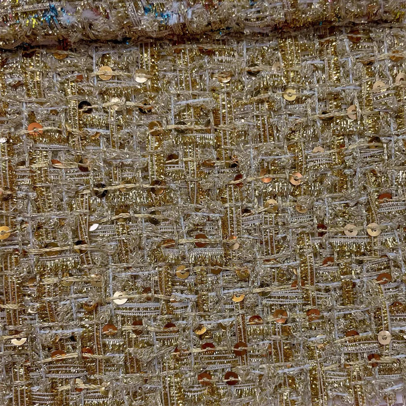Gold Wire and Sequin Yarn-Dyed - đánh giá và giá Sewing Tweed