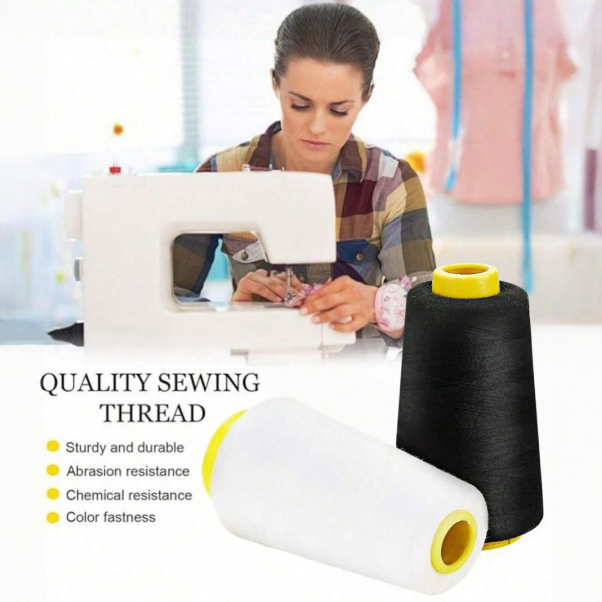 1-6Rolls 3000 Yard Each Serger - đánh giá và giá Serger Thread Cone