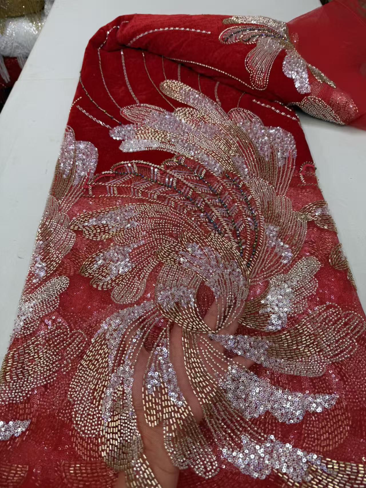 2026 African French Sequin Bea - đánh giá và giá Sewing Velvet Fabric