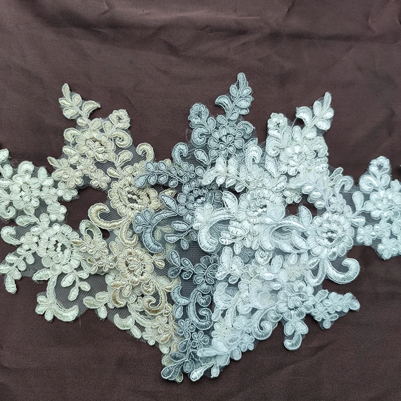 5Pairs Lace Applique Sew on Pa - đánh giá và giá Sewing Embroidery Fabric