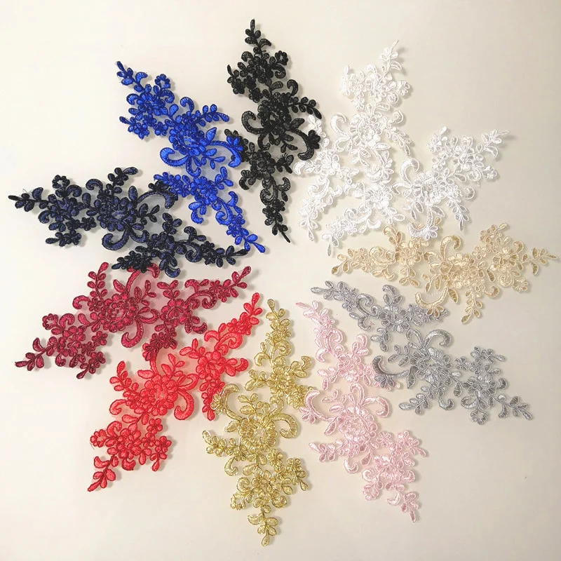 5Pairs Lace Applique Sew on Pa - đánh giá và giá Sewing Embroidery Fabric
