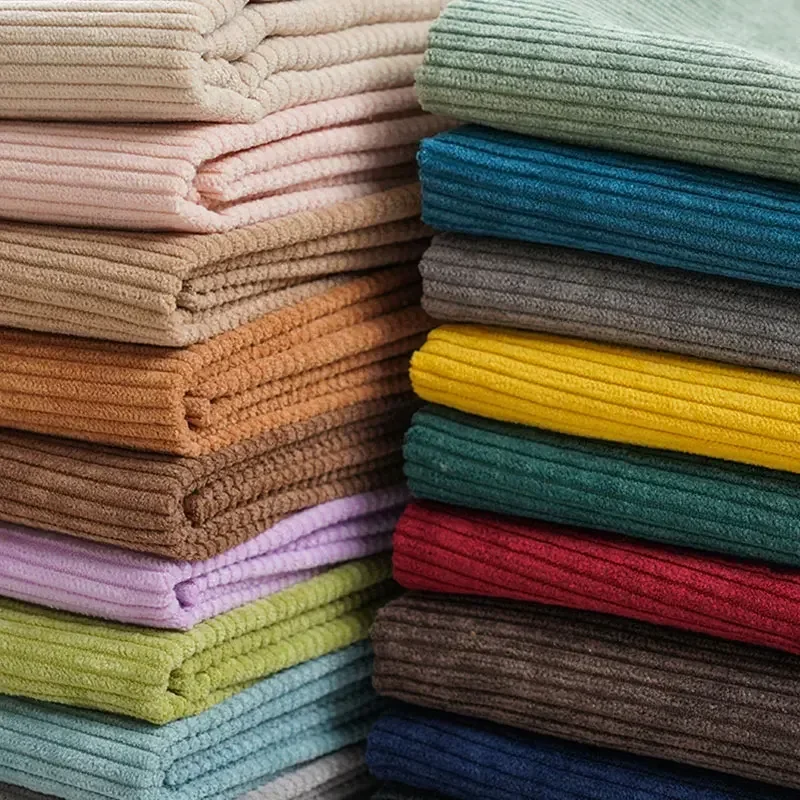 Rib Corduroy Fabric Solid Colo - đánh giá và giá Sewing Velvet Fabric