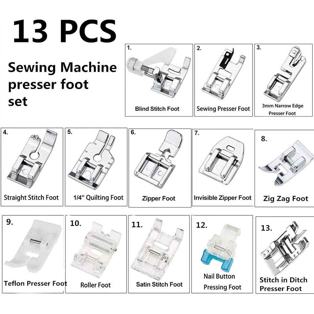 13 PCS/Box Presser Foot Set Ro - đánh giá và giá Rolled Hem Foot