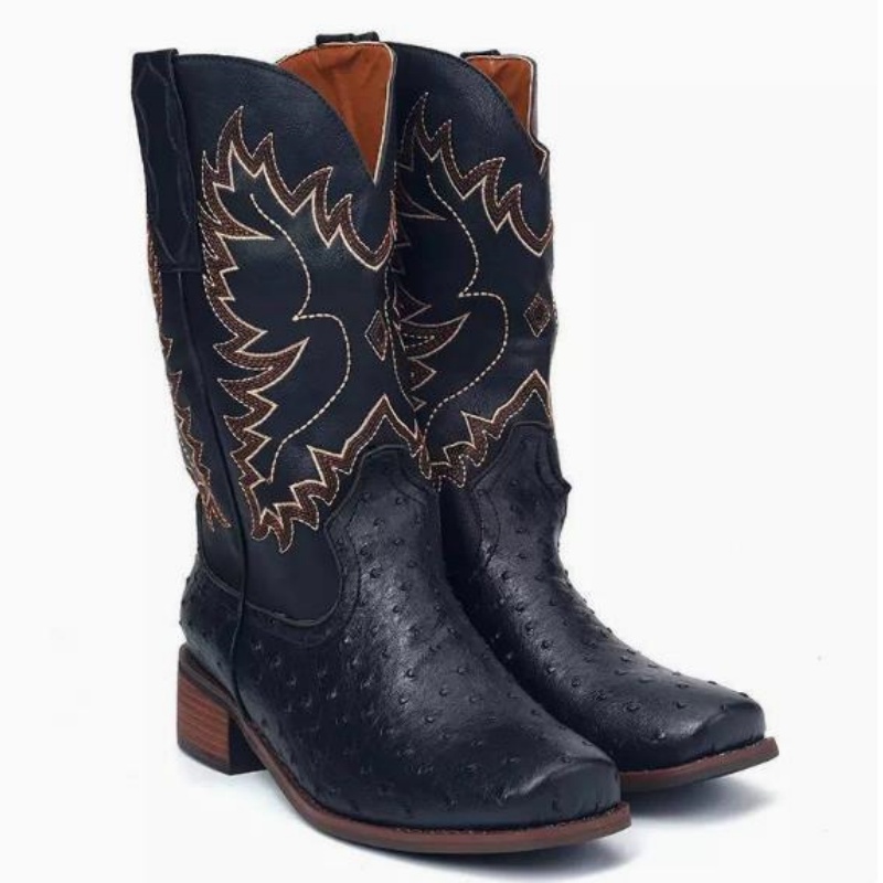 Men High Boots Embroidery Retr - đánh giá và giá Sewing Embroidery Fabric
