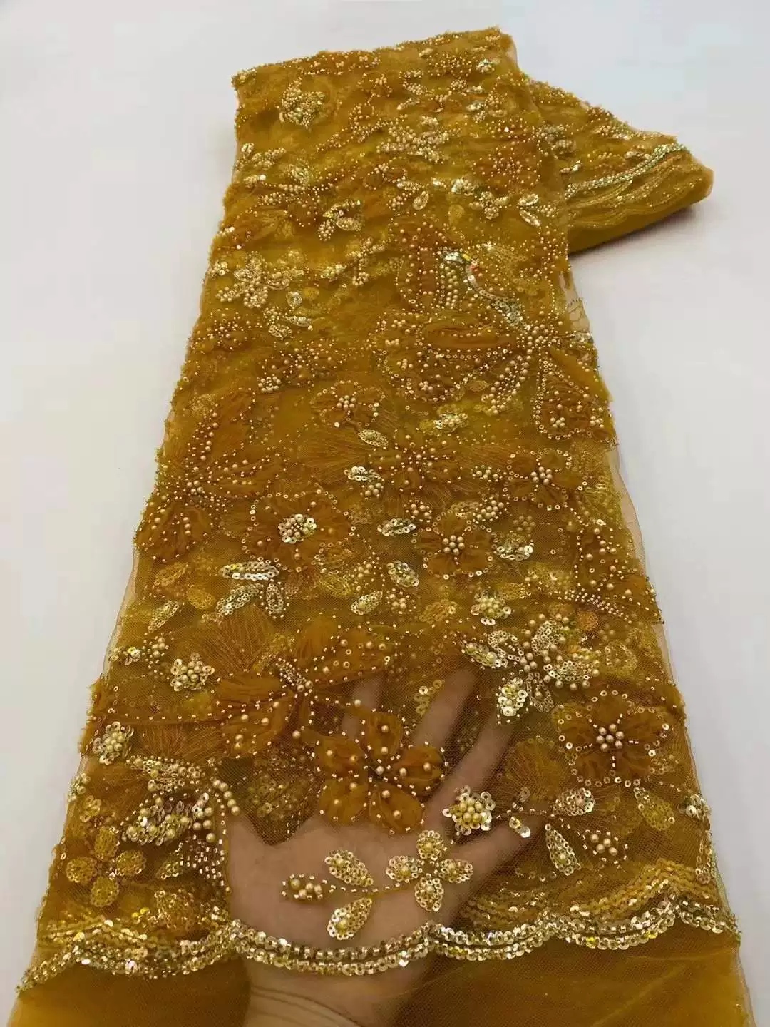 5yard Sequin butterfly embroid - đánh giá và giá Sewing Embroidery Fabric